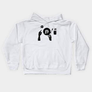 Scratching Vinyl Record Kids Hoodie